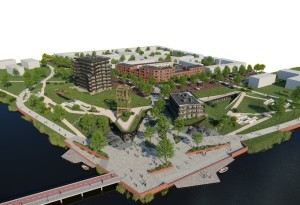 Vogelvlucht Centrumplan De Groote Wielen