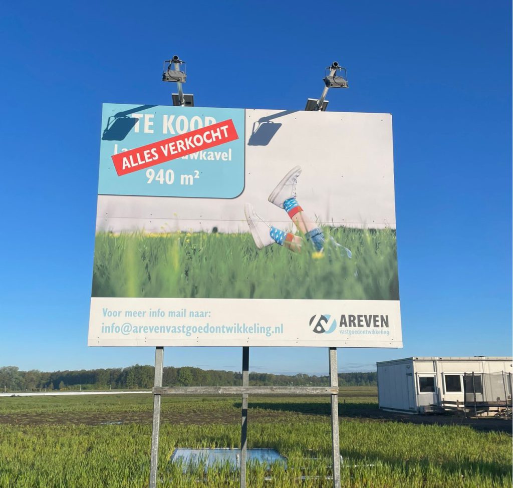 Foto bouwbord kavels verkocht Oerle