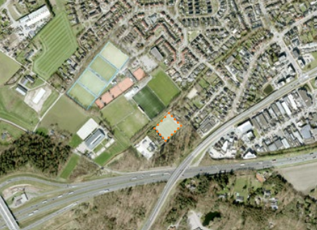 Luchtfoto met planaanduiding