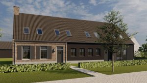 Vooraanzicht woonboerderij Heibloem