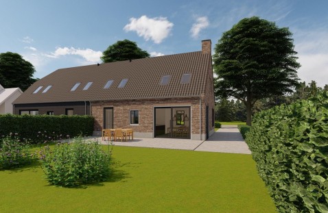 Achteraanzicht woonboerderij Postelseweg Eersel