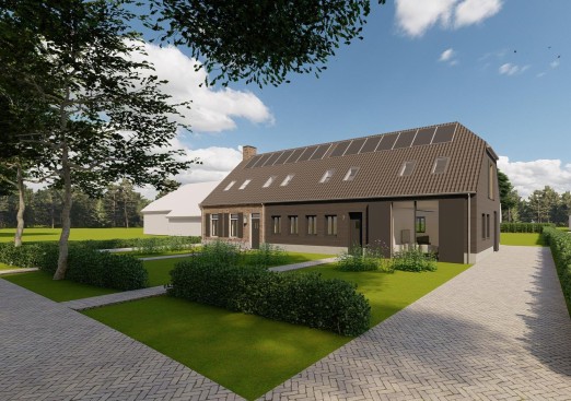 Vooraanzicht woonboerderij Postelseweg Eersel