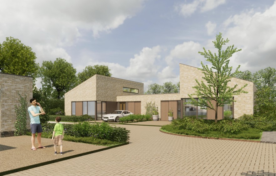 Straatbeeld Bis Rythoviusweg bungalows