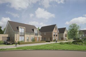 Voorlopige impressie tweekapper LLB en vrijstaand lamgs park