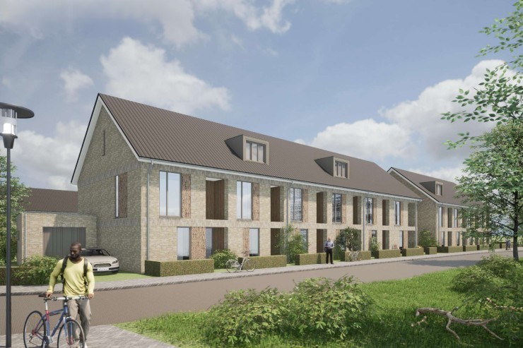 Voorlopige impressie woningen aan buitenrand De Heydael